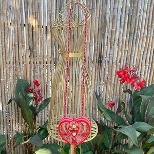 Vintage Mary Frances Red Heart Purse